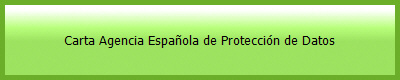 Carta Agencia Espa�ola de Protecci�n de Datos